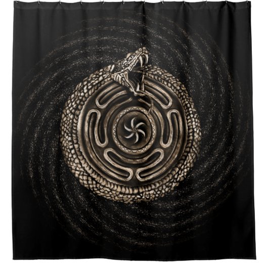 Hektatrad mit Uroboros Duschvorhang (Vorderseite)