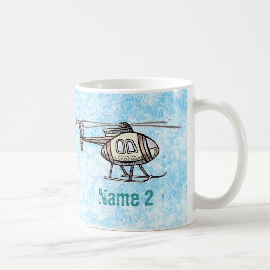 Hektische Helikopter-Tasse Kaffeetasse (Rechts)