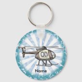 Hektischer Helikopter-Schlüsselanhänger Schlüsselanhänger (Vorderseite)