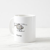 Hektischer Hubschrauber-Becher Kaffeetasse (Vorderseite Links)