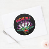 Hektisches Rot 30 Jahre Runder Aufkleber (Umschlag)