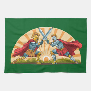 Hektor und Achilles Geschirrtuch