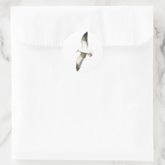 Helaine-Seagull Runder Aufkleber (Tasche)