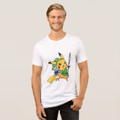 Held Abenteuer Pikachu (Pokemon) Tri-Blend Shirt (Vorderseite voll)