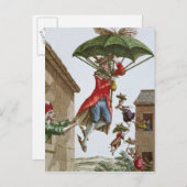 Held Aloft von Umbrellas und Schmetterlingen Postkarte (Vorne/Hinten)