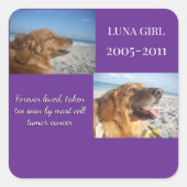 Held Close, Never Forgotten Quadratischer Aufkleber (Vorderseite)