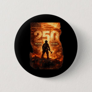 Held Feuerwehrmann 250 Jahre Tribut Amerikanisch Button