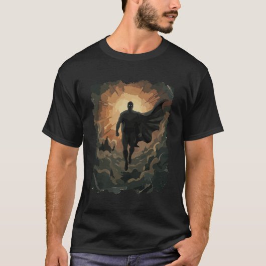 Held - Fliegender Übermensch T-Shirt (Vorderseite)
