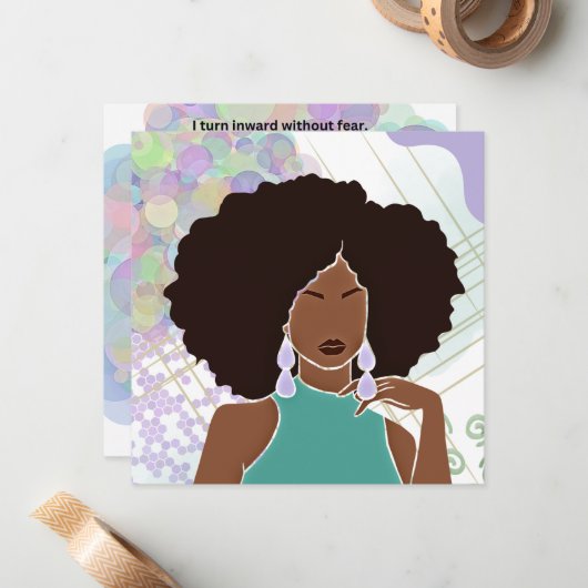 Held Here Mitteilungskarte (Vorderseite/Rückseite Beispiel)