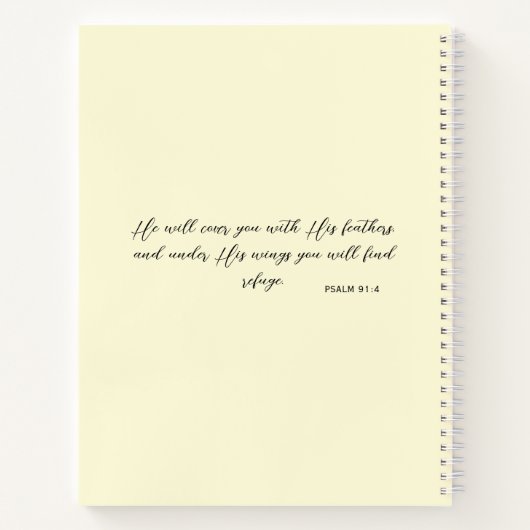 Held in His Arms Scripture personalized Notizblock (Rückseite)