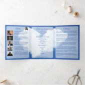 Held in Love Cloud Herz Trifold-Trauerprogramm Dreifach-gefaltete Programmkarte (Innenseite)