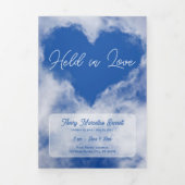 Held in Love Cloud Herz Trifold-Trauerprogramm Dreifach-gefaltete Programmkarte (Cover)