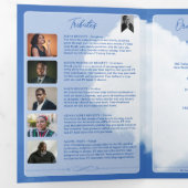 Held in Love Cloud Herz Trifold-Trauerprogramm Dreifach-gefaltete Programmkarte (Innen Erste Seite)