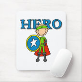 Held Junge mit Schild Mousepad (Mit Mouse)