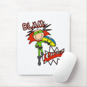 Held Jungen mit Schild Mousepad (Mit Mouse)