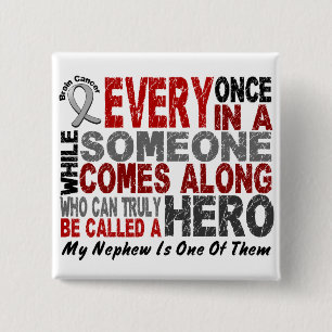 HELD KOMMT ENTLANG 1 Neffe GEHIRN-KREBS T - Shirts Button