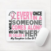 HELD KOMMT ENTLANG 1 Tochter BRUSTKREBS T - Shirts Mousepad (Mit Mouse)