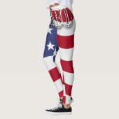 Held mit der Flagge Amerikas Leggings (Links)