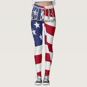 Held mit der Flagge Amerikas Leggings