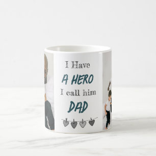 Held Papa Benutzerdefinierter Foto-Vatertag-Kaff Kaffeetasse