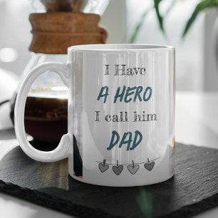Held Papa Benutzerdefinierter Foto-Vatertag-Kaff Kaffeetasse