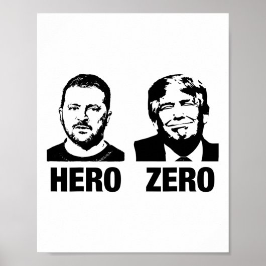 Held Zelensky Zero Trump Steht mit der Ukraine Unt Poster (Vorne)
