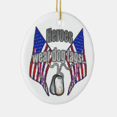 Heldabnutzungs-Erkennungsmarken 2 Keramikornament (Rechts)