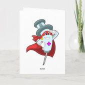 Helden als Krankenschwester mit Spritze Karte (Rückseite)