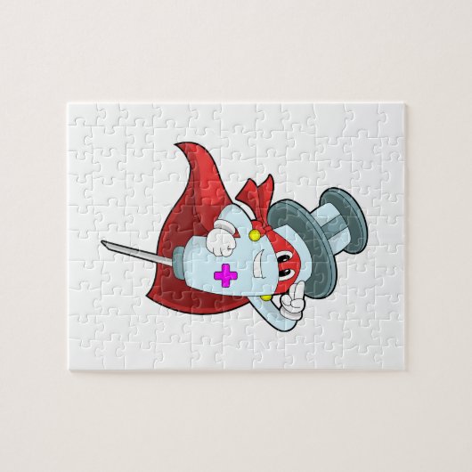 Helden als Krankenschwester mit Spritze Puzzle (Horizontal)