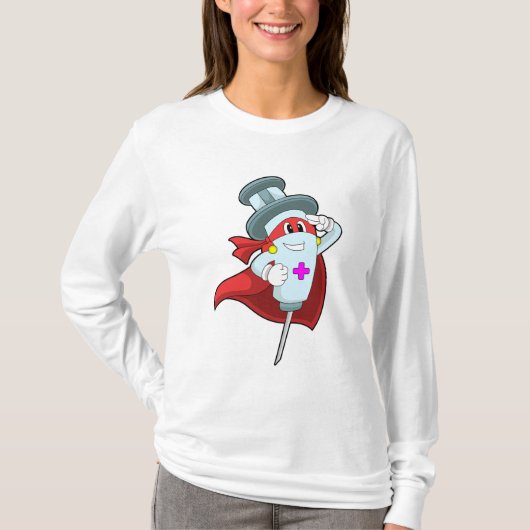 Helden als Krankenschwester mit Spritze T-Shirt (Vorderseite)