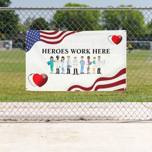 Helden arbeiten hier Icon-Mitarbeiter Banner (Insitu)