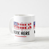 Helden arbeiten hier kaffeetasse (Vorderseite Links)