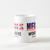 Helden arbeiten hier kaffeetasse (Mittel)