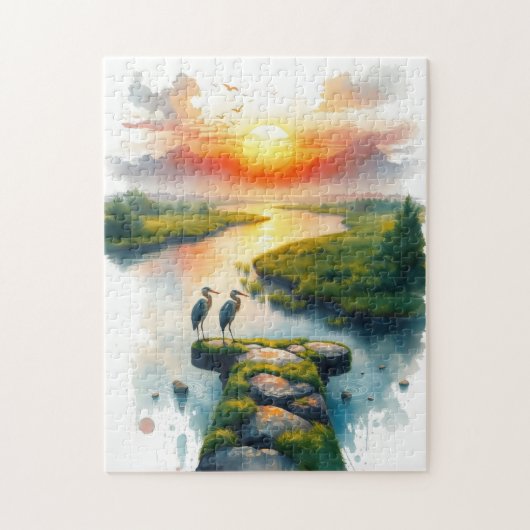 Helden bei Sonnenuntergang Puzzle (Vertikal)