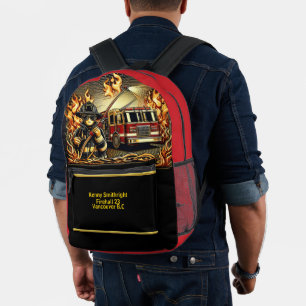 Helden des Alltags Feuerwehrleute Valor Bedruckter Rucksack