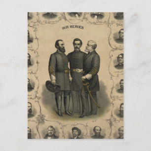 Helden des Bürgerkriegs Postkarte