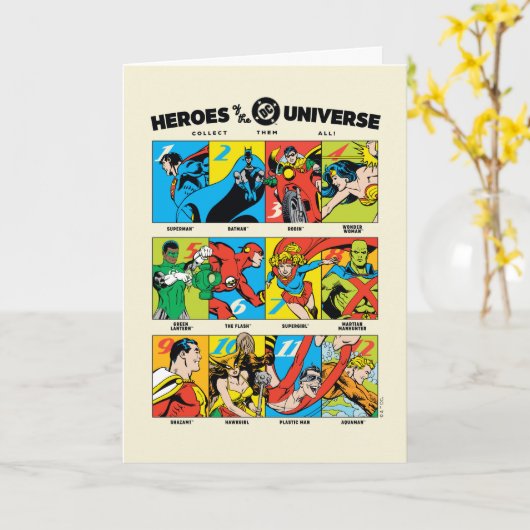 Helden des DC™-Universums Karte (Gelbe Blume)