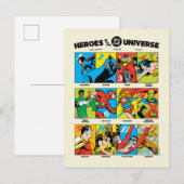 Helden des DC™ Universums Postkarte (Vorne/Hinten)