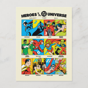 Helden des DC™ Universums Postkarte