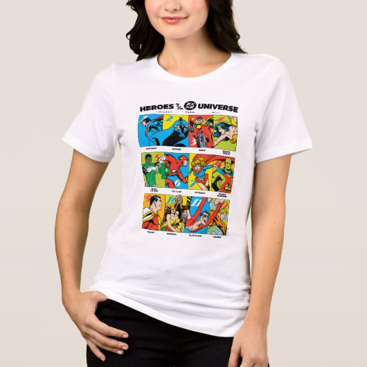 Helden des DC™ Universums Tri-Blend Shirt (Vorderseite)