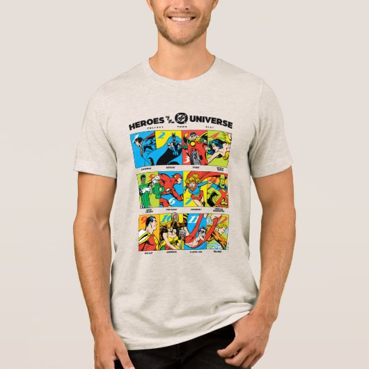 Helden des DC™ Universums Tri-Blend Shirt (Vorderseite)