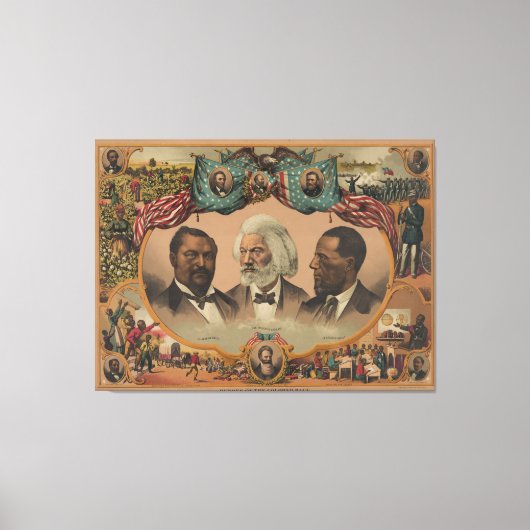 Helden des farbigen Rennens 1881 Frederick Douglas Leinwanddruck (Vorderseite)