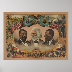 Helden des farbigen Rennens 1881 Frederick Douglas Poster
