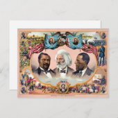 Helden des farbigen Rennens Poster 1881 wiederherg Postkarte (Vorne/Hinten)