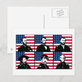 Helden des zivilen Krieges und die amerikanische F Postkarte (Vorne/Hinten)