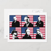 Helden des Zweiten Weltkriegs und die amerikanisch Postkarte (Vorne/Hinten)