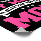 Helden, die ich für meine Mama pink trage - Brustk Poster (Ecke)