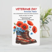 Helden ehren | Veterans Day Tribut Einladung (Stehend Vorderseite)