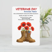 Helden ehren | Veterans Day Tribut Einladung (Stehend Vorderseite)