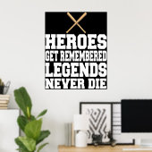 Helden erhalten Erinnerungen nie Die Legenden Poster (Heimbüro)
